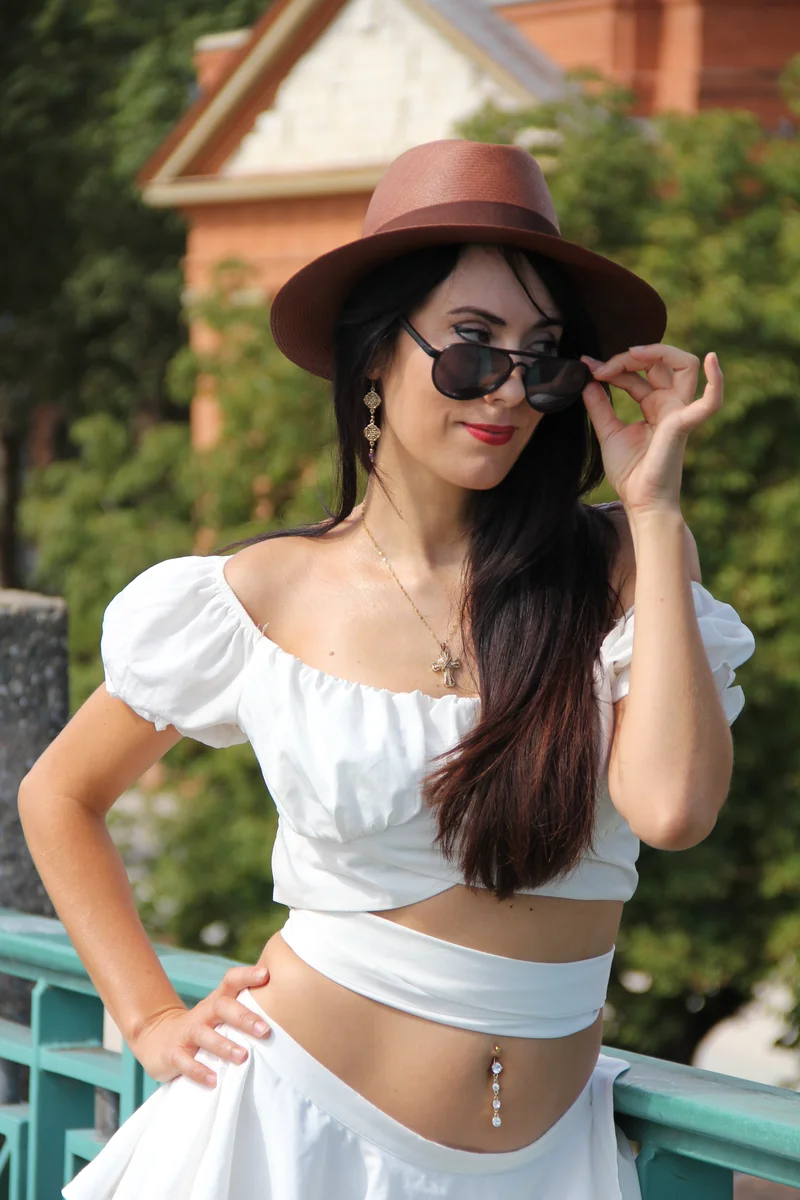 Chapeau Panama Fedora Chocolat — Ruban Chocolat en paille toquilla authentique