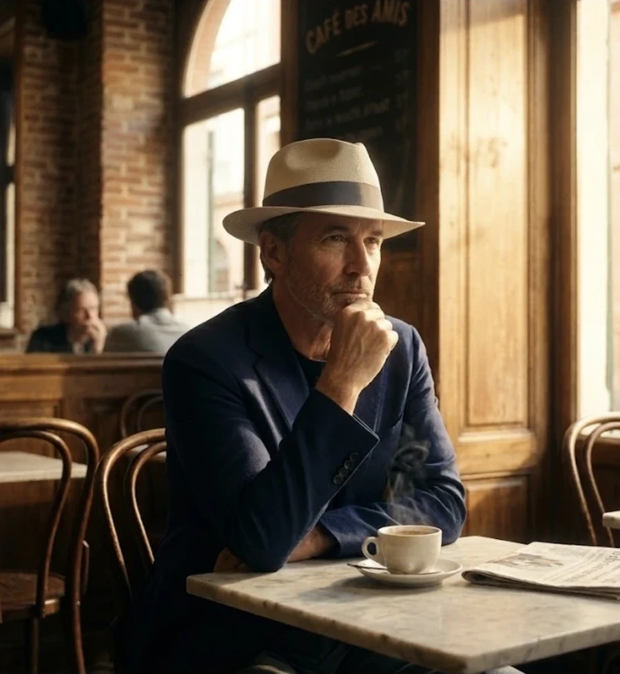 Chapeau Panama Granizado Gris — Ruban Gris en paille toquilla authentique